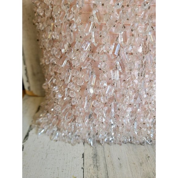 KSA pillow satin pink Faux Crystal Unique home decor - Picture 3 of 9
